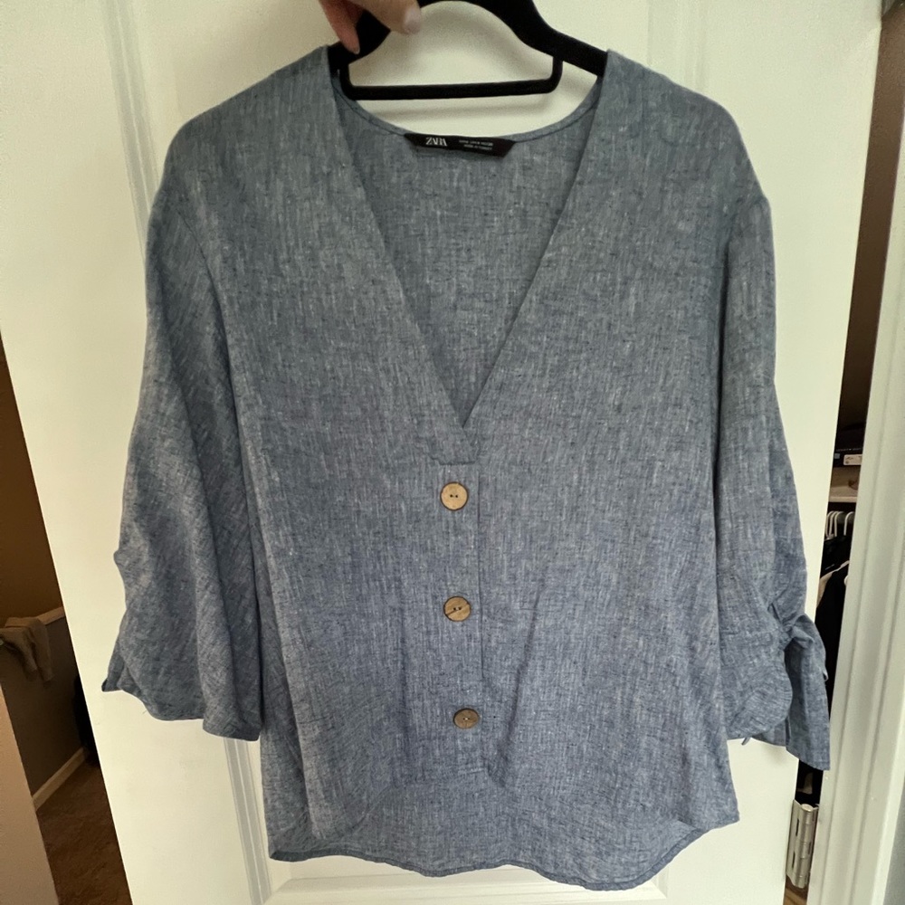 Blue Zara Blouse